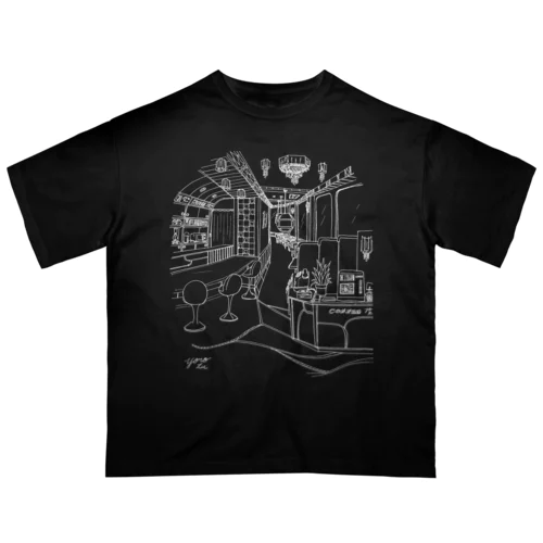 レトロ純喫茶　白 オーバーサイズTシャツ