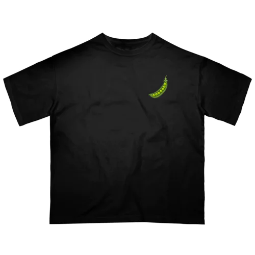 [☆両面] スナップエンドウ【視力検査表パロディ】 オーバーサイズTシャツ