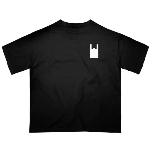 [☆両面] レジ袋ください【視力検査表パロディ】 オーバーサイズTシャツ