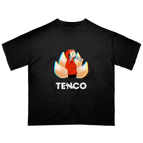 TENCOちゃん 天狐ver.（白ロゴ） オーバーサイズTシャツ