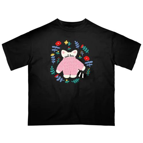 flower cat Oversized T-Shirt