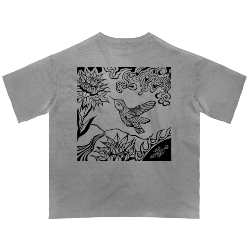 ハチドリの夢（バックプリント） Oversized T-Shirt