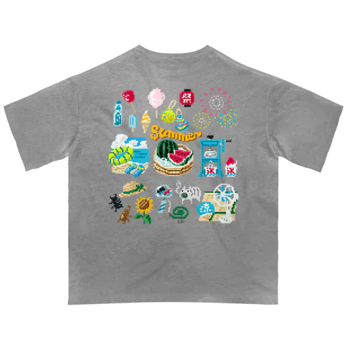 【バックプリント】 ドットSummer no.2 オーバーサイズTシャツ