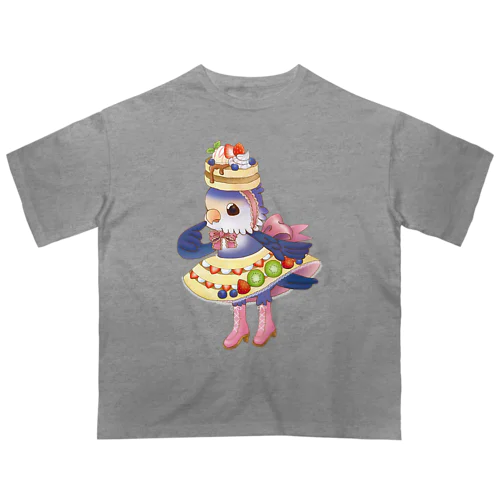 パンケーキドレスのバイオレットチェリー オーバーサイズTシャツ