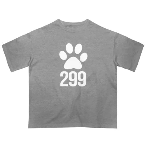 肉球299　ホワイト オーバーサイズTシャツ