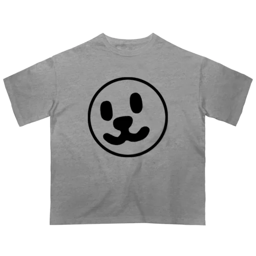 Smile Face Black Line Oversized T-Shirt