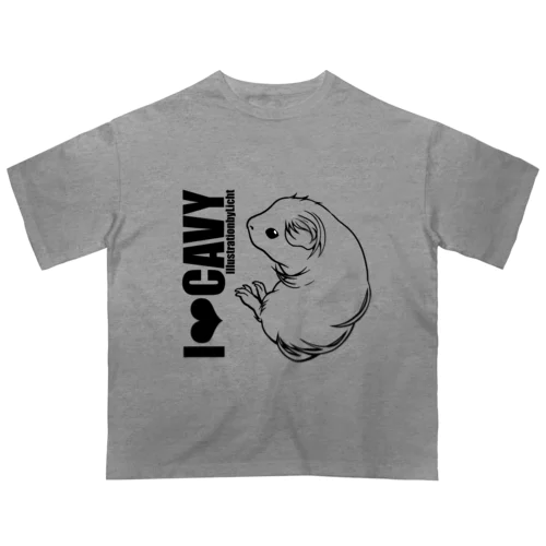 I❤︎CAVY-シェルティモルモット オーバーサイズTシャツ