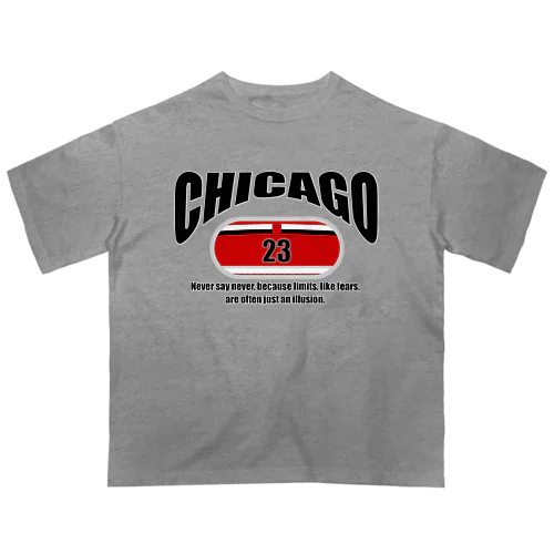 Chicago～カレッジロゴ風～ Oversized T-Shirt