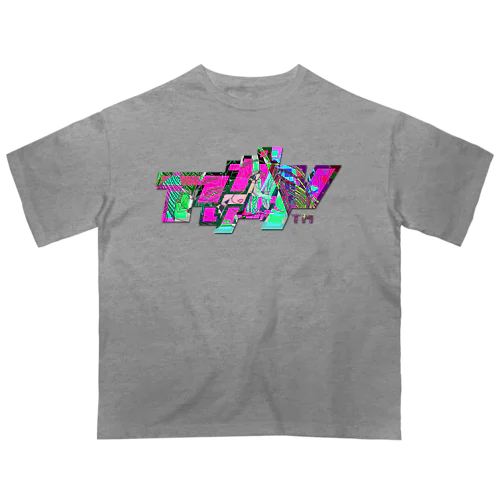 アリガタシ™ NEON MIX GRAY Oversized T-Shirt
