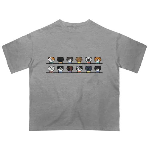 せいぞろいするねこ オーバーサイズTシャツ