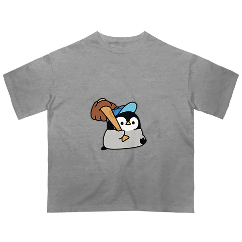 心くばりペンギン 野球するの ver. オーバーサイズTシャツ