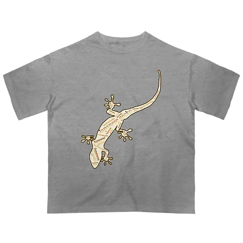 Japanese gecko(ニホンヤモリ)　英語デザイン Oversized T-Shirt