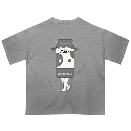 足の生えた牛乳瓶 オーバーサイズTシャツ