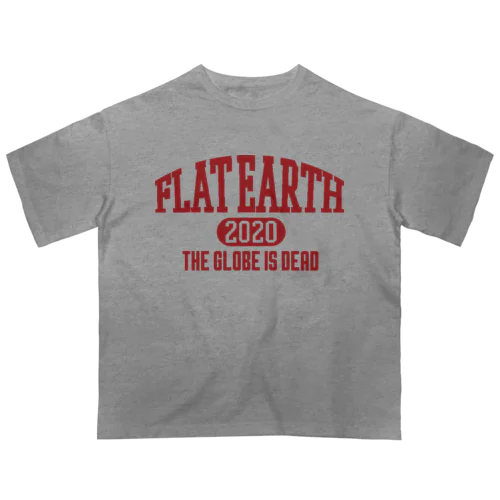 カレッジ風［ネバダカラー］　フラットアース　FLATEARTH Oversized T-Shirt