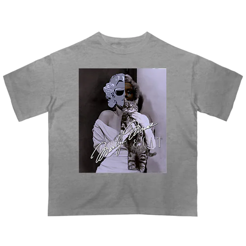 MarilynMonroe　&　CAT Oversized T-Shirt