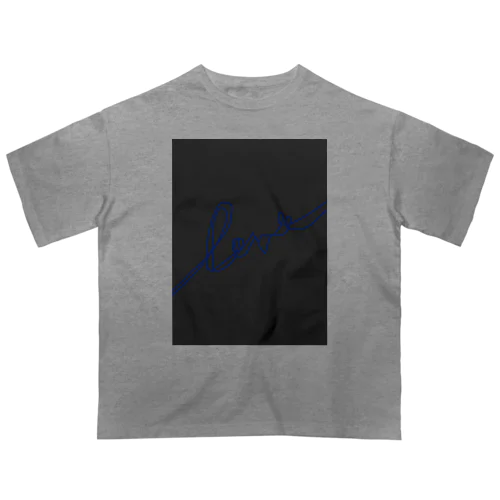 Blue LogoArt × Charcoal Oversized T-Shirt