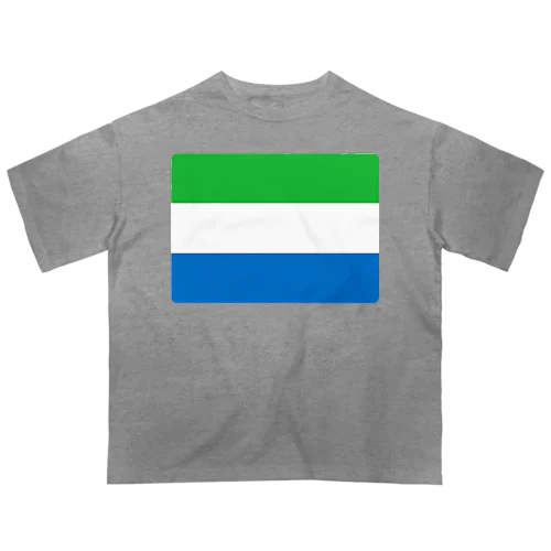 シエラレオネの国旗 オーバーサイズTシャツ