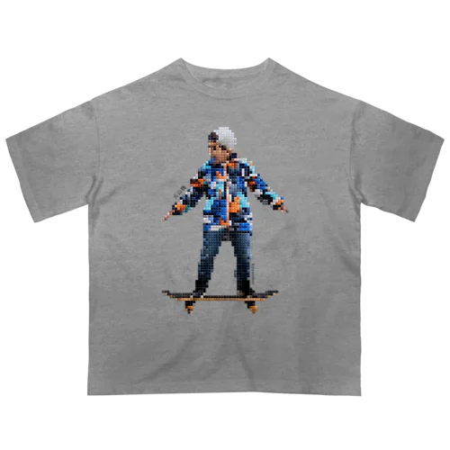 【アパレル】#1 モザイク タイル スケートボーダーズ (mosaic tile skate boarders)  Oversized T-Shirt