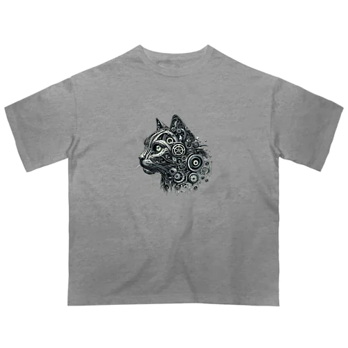 機械ねこ オーバーサイズTシャツ