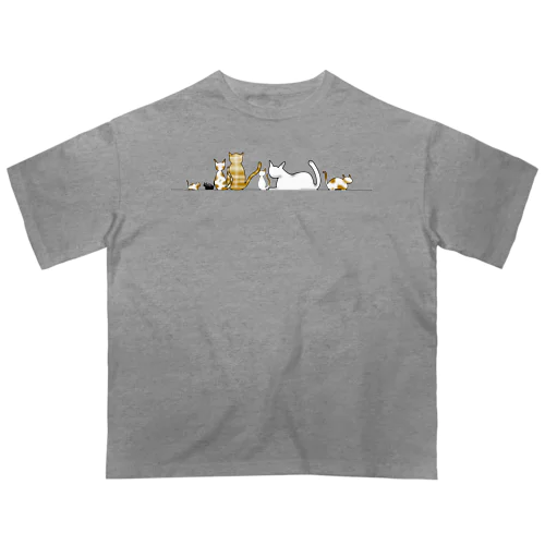 Cat Gathering【猫集会】 オーバーサイズTシャツ