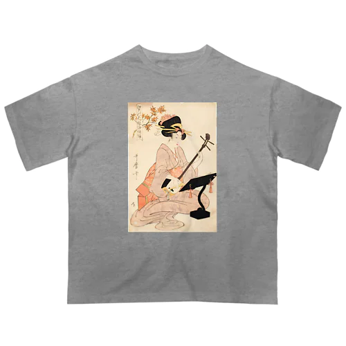 江戸の花_娘浄瑠璃」/ 喜多川歌麿 Oversized T-Shirt