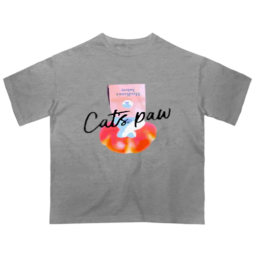 Cat's paw_ロゴ2 オーバーサイズTシャツ