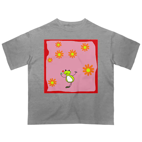 カエルちゃんと昭和テイスト Oversized T-Shirt