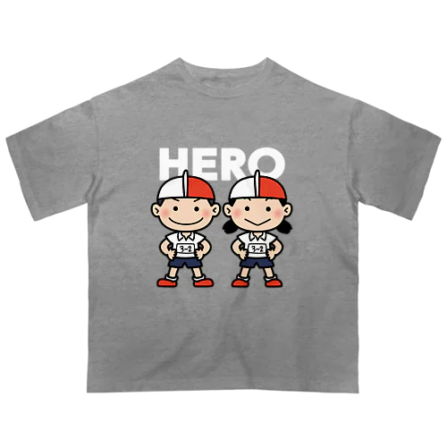 わんぱくキッズ〜紅白帽〜 Oversized T-Shirt