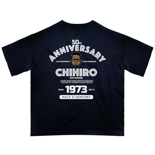 【文字白】CHIHIRO 50th Anniversary オーバーサイズTシャツ