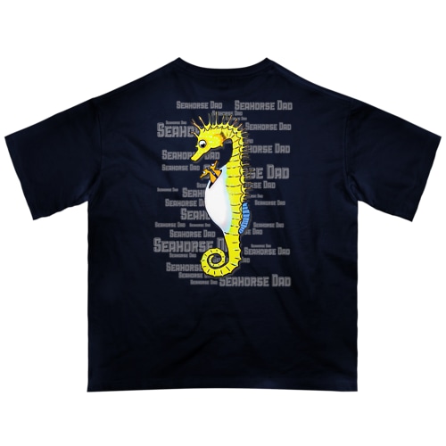 Seahorse Dad バックプリント Oversized T-Shirt