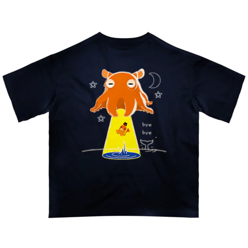 バックプリント　たこさんwinなーとメンダコUFO Oversized T-Shirt