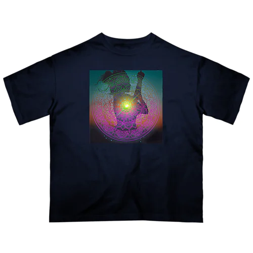  宇宙曼荼羅　 REMIX version 愛を開く光 Oversized T-Shirt