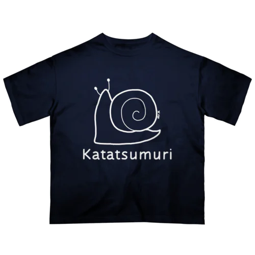 Katatsumuri (カタツムリ) 白デザイン オーバーサイズTシャツ