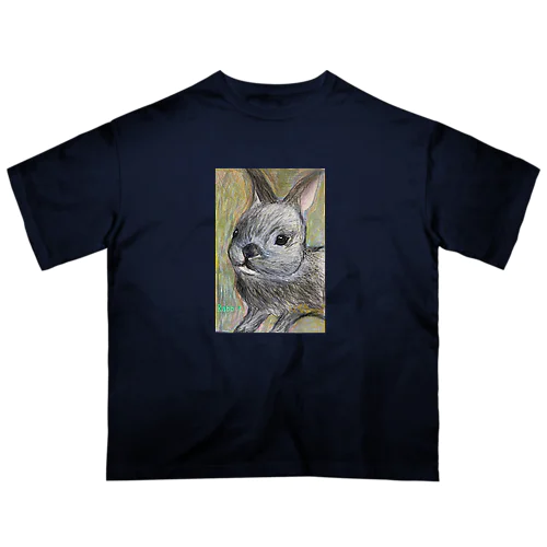 手作りアート　Rabbit Oversized T-Shirt