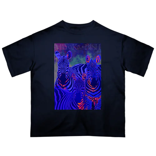 Blue Zebra by MiYoKa-BISH Oversized T-Shirt