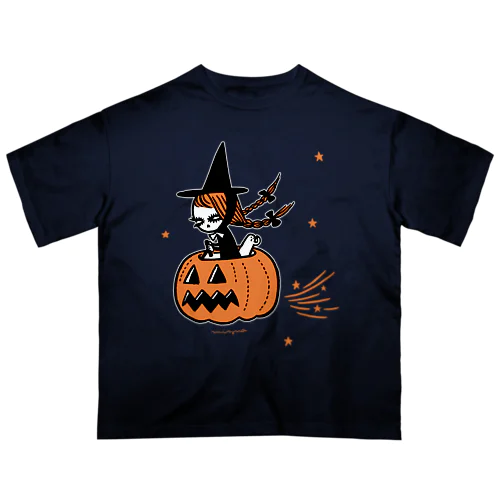 The Pumpkin Riding Witch Oversized T-Shirt