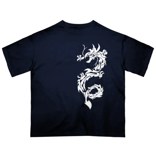 昇竜・黒龍・トライバル・白抜 オーバーサイズTシャツ