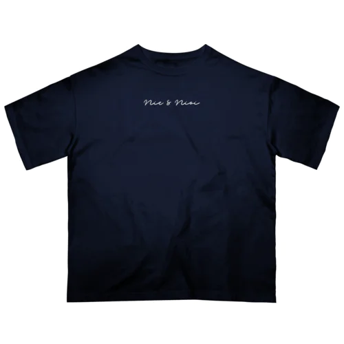 沸と匂　青　文字白 Oversized T-Shirt