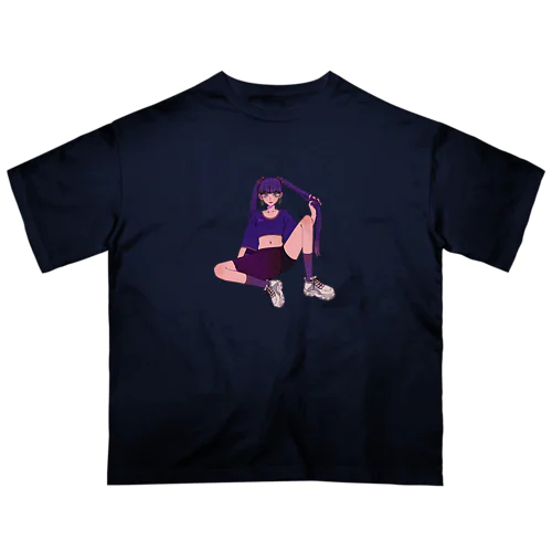 PURPLE ツインテちゃん💜 オーバーサイズTシャツ