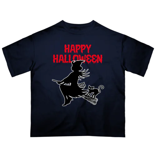 魔女っ子猫のハッピーハロウィン Oversized T-Shirt