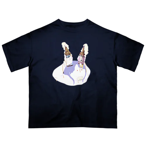 酔っ払ってうさぎになった女の子 オーバーサイズTシャツ