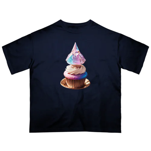 プルプル宝石のカップケーキ オーバーサイズTシャツ