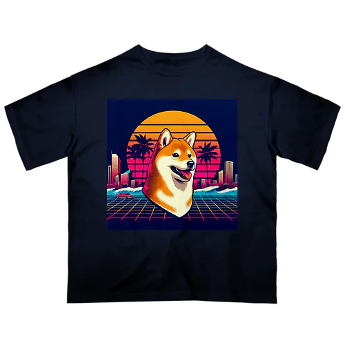 80s_pop Dog No.1 (Shiba Inu) Oversized T-Shirt