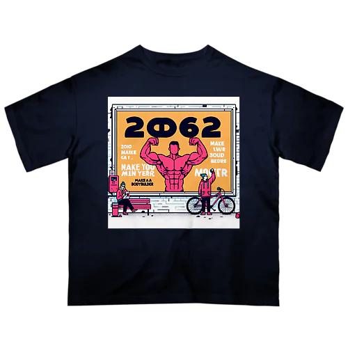 【2062】アート オーバーサイズTシャツ