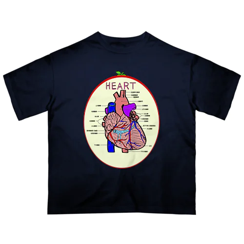 心臓　HEART オーバーサイズTシャツ