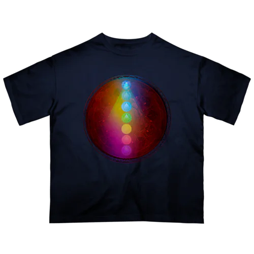 ❤️うまくいく宇宙曼荼羅　Burgundy❤️ オーバーサイズTシャツ