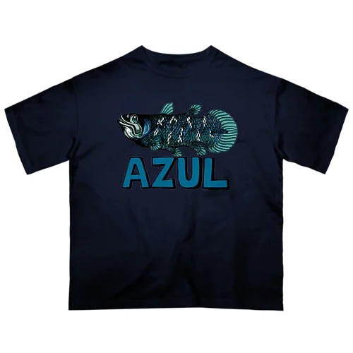 Dark Blanco "AZUL" シーラカンス オーバーサイズTシャツ