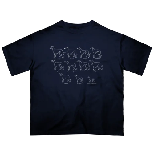 Sighthound Friends(濃色推奨) オーバーサイズTシャツ