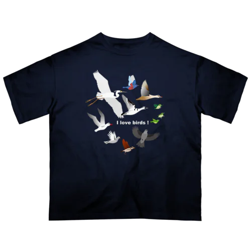 I love birds D 特大   オーバーサイズTシャツ