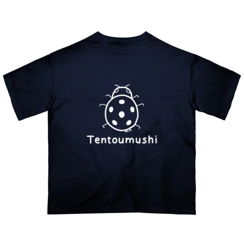 Tentoumushi (てんとう虫) 白デザイン オーバーサイズTシャツ